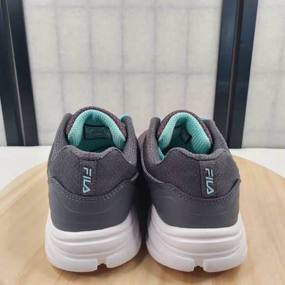 Fila Gray & Teal Comfort Running Athletic Sneakers Shoes Women US 8.5 - Picture 7 of 14